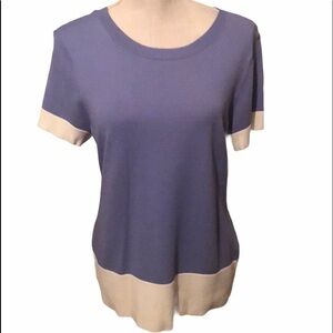 Alex Marie blue  short sleeve sweater , med
